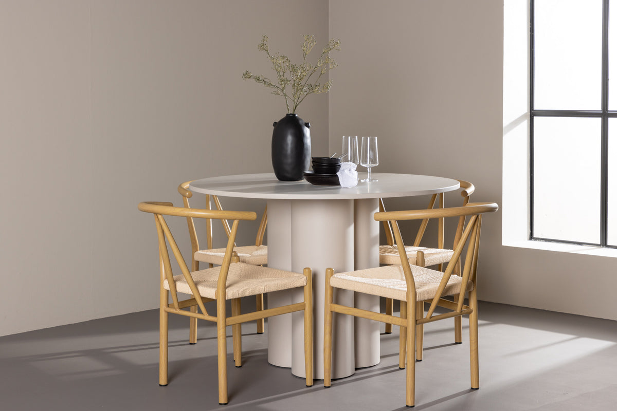 Olivia Matbord med Alfons Stolarna – MDF