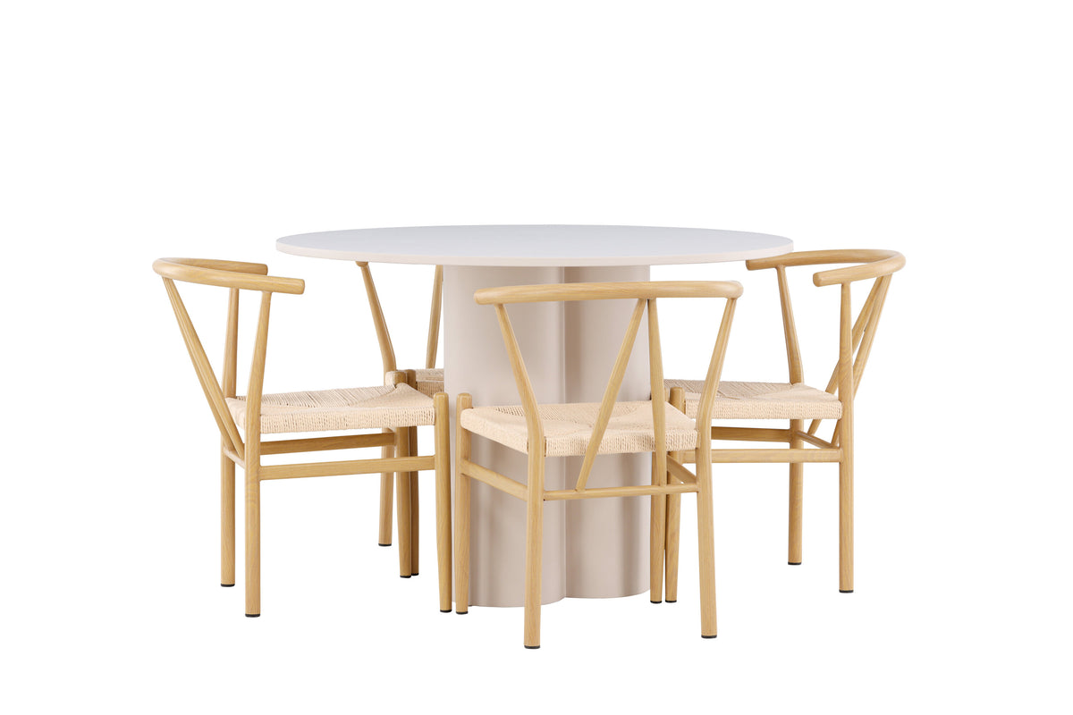 Olivia Matbord med Alfons Stolarna – MDF