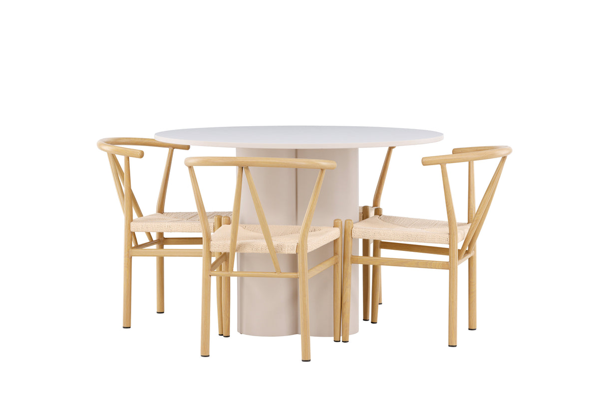 Olivia Matbord med Alfons Stolarna – MDF