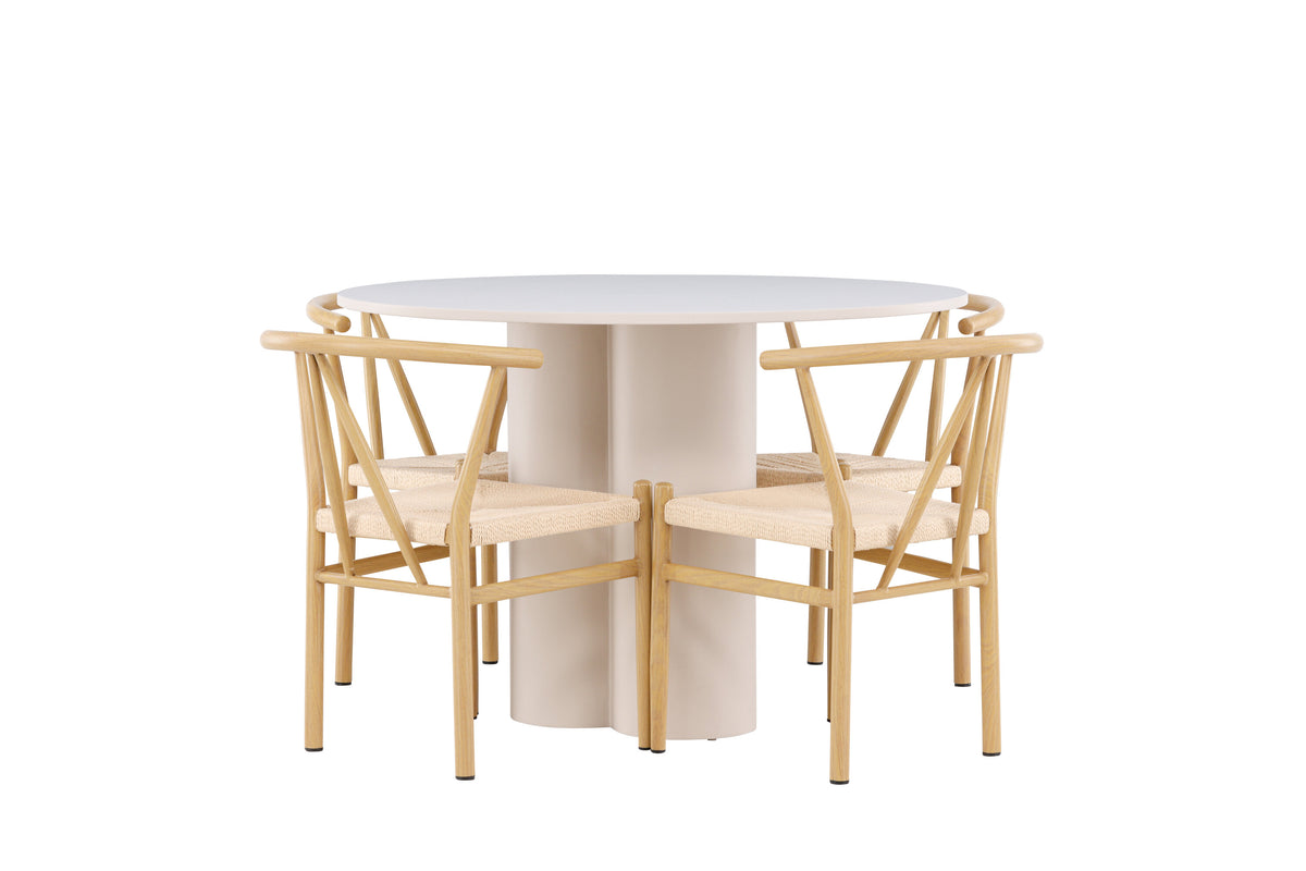 Olivia Matbord med Alfons Stolarna – MDF