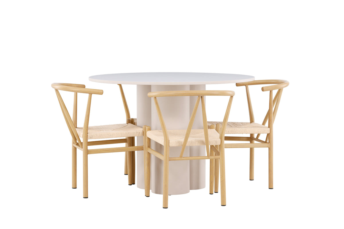Olivia Matbord med Alfons Stolarna – MDF