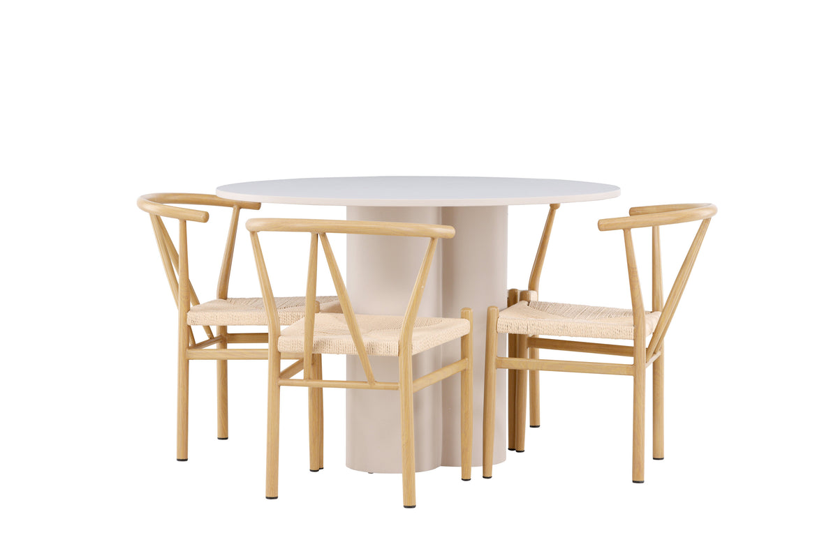 Olivia Matbord med Alfons Stolarna – MDF