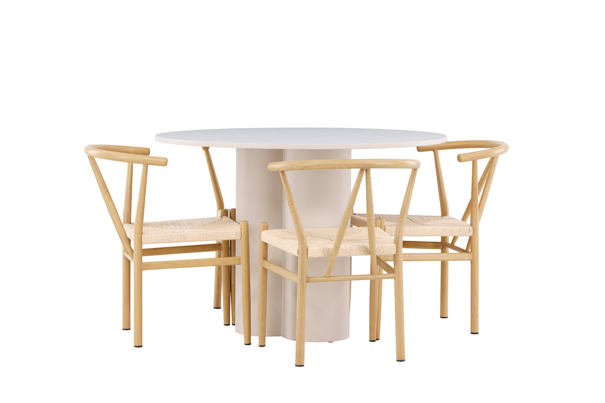Olivia Matbord med Alfons Stolarna – MDF