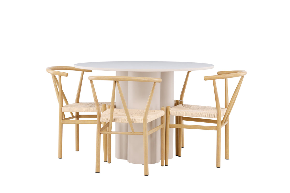 Olivia Matbord med Alfons Stolarna – MDF