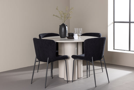 Olivia Matbord med Modesto Stolarna – MDF