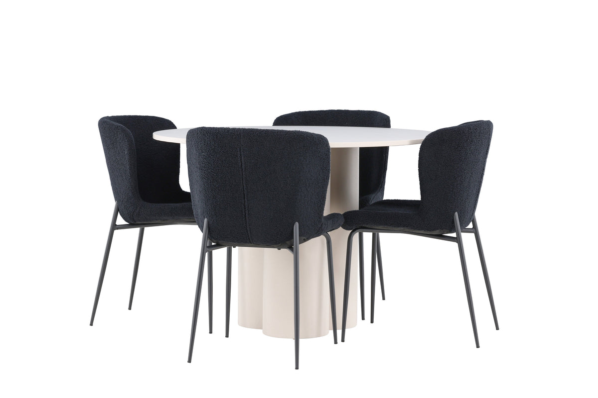 Olivia Matbord med Modesto Stolarna – MDF
