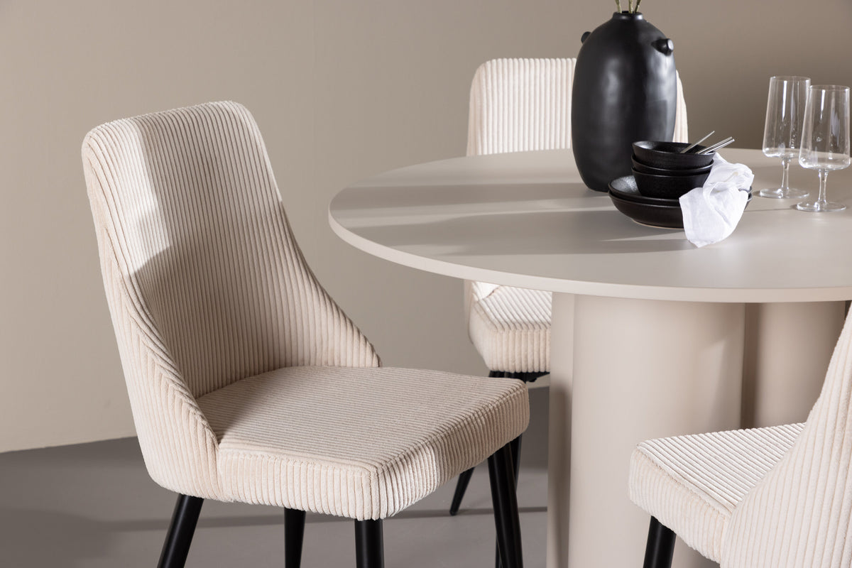 Olivia Matbord med Leone Stolarna – MDF