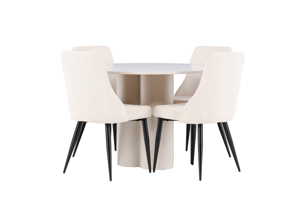 Olivia Matbord med Leone Stolarna – MDF