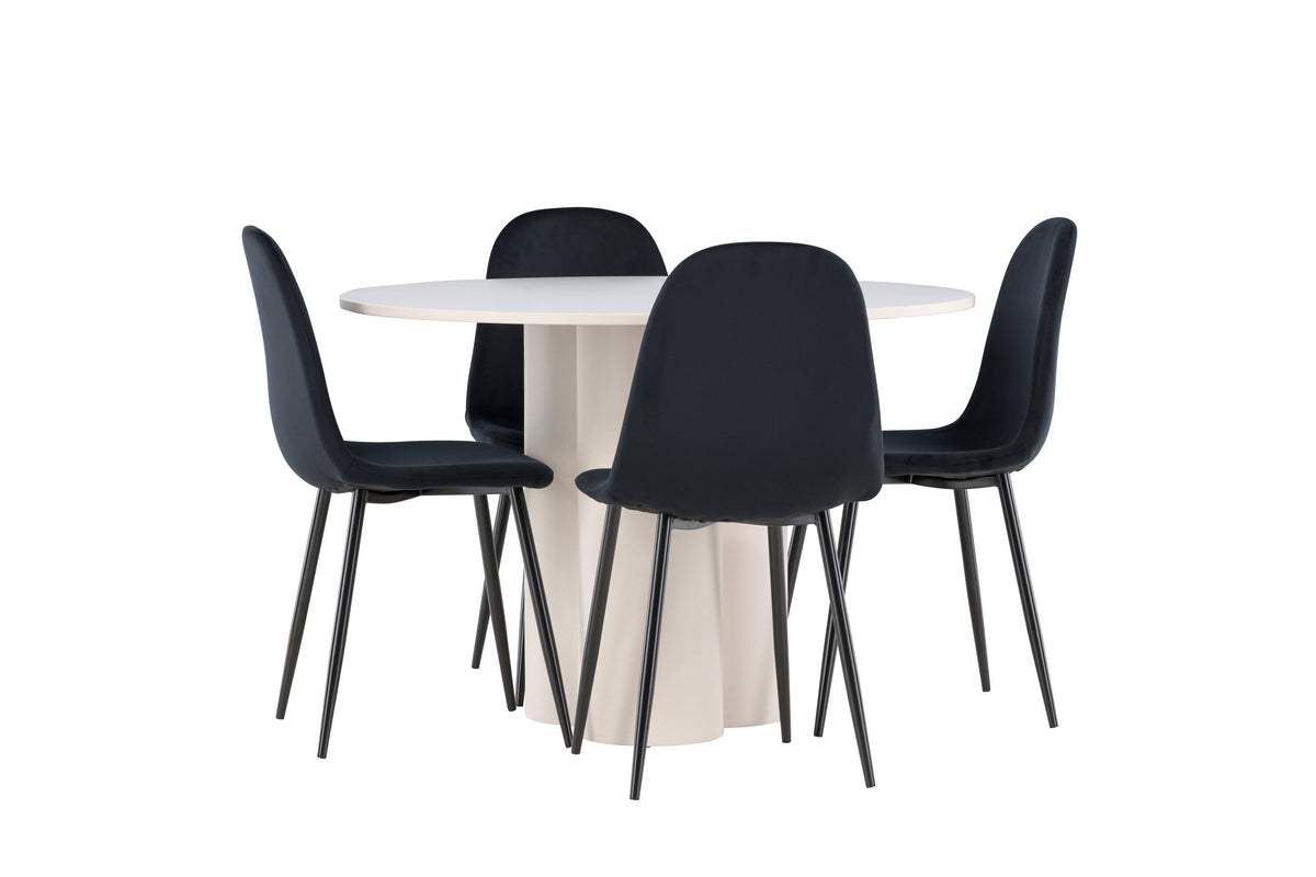 Olivia Matbord med Polar Stolarna – MDF