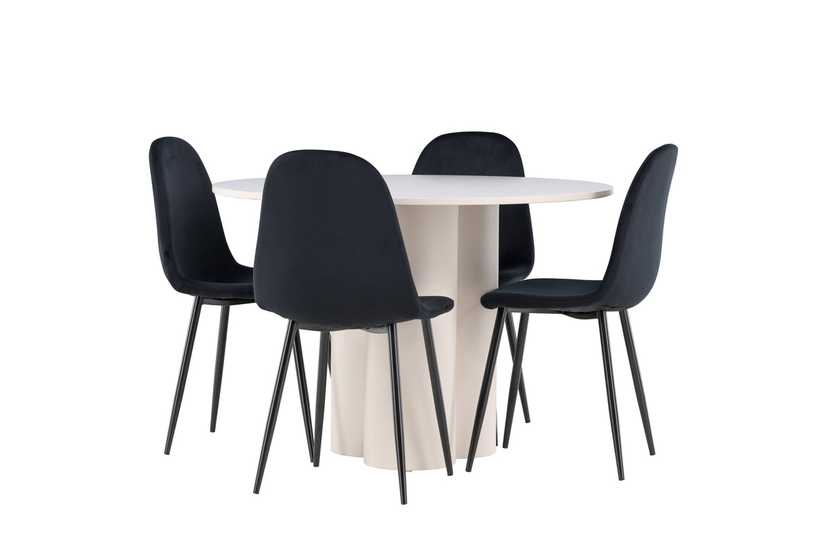 Olivia Matbord med Polar Stolarna – MDF
