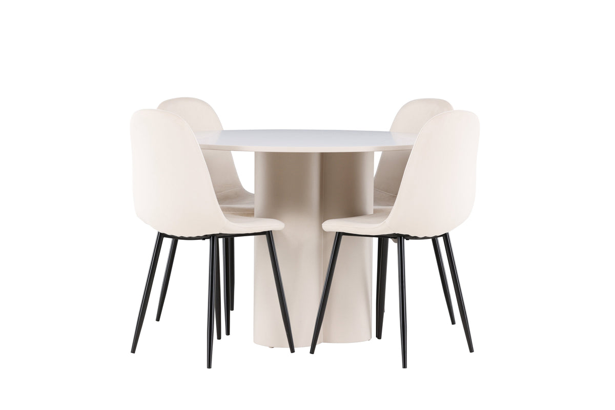 Olivia Matbord med Polar Stolarna – MDF