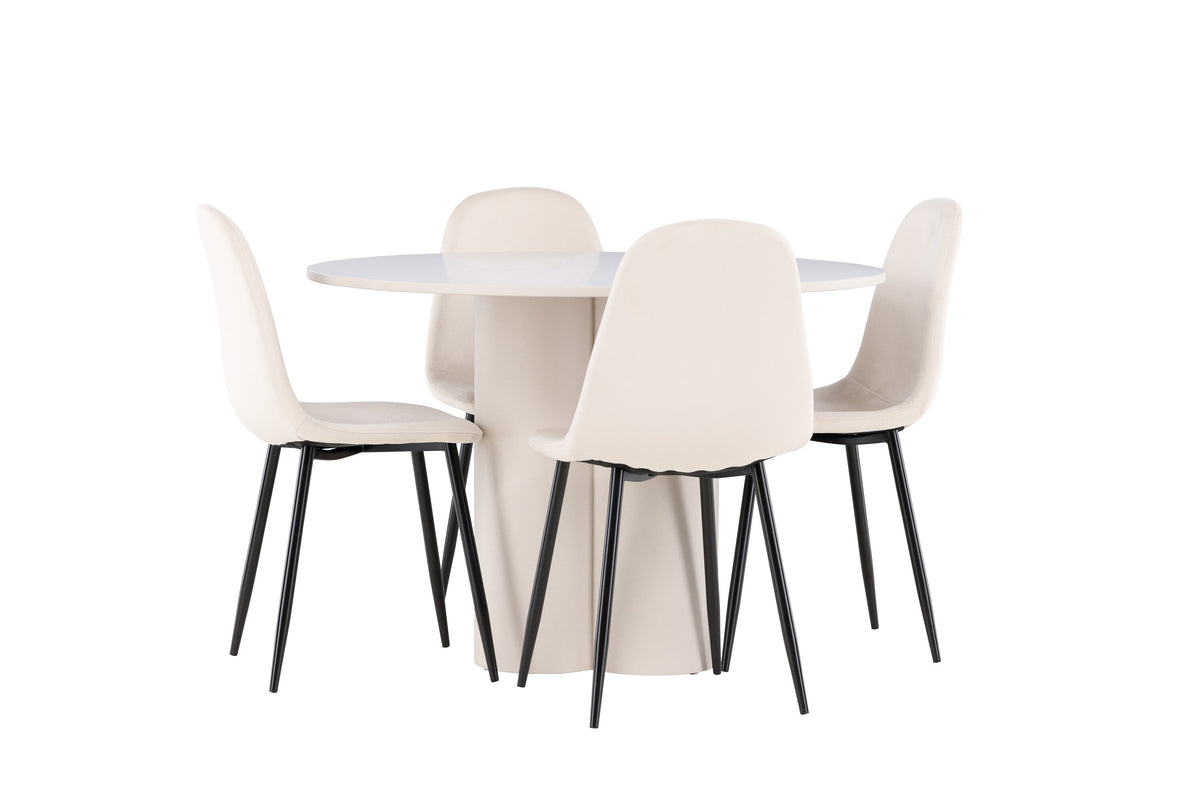 Olivia Matbord med Polar Stolarna – MDF