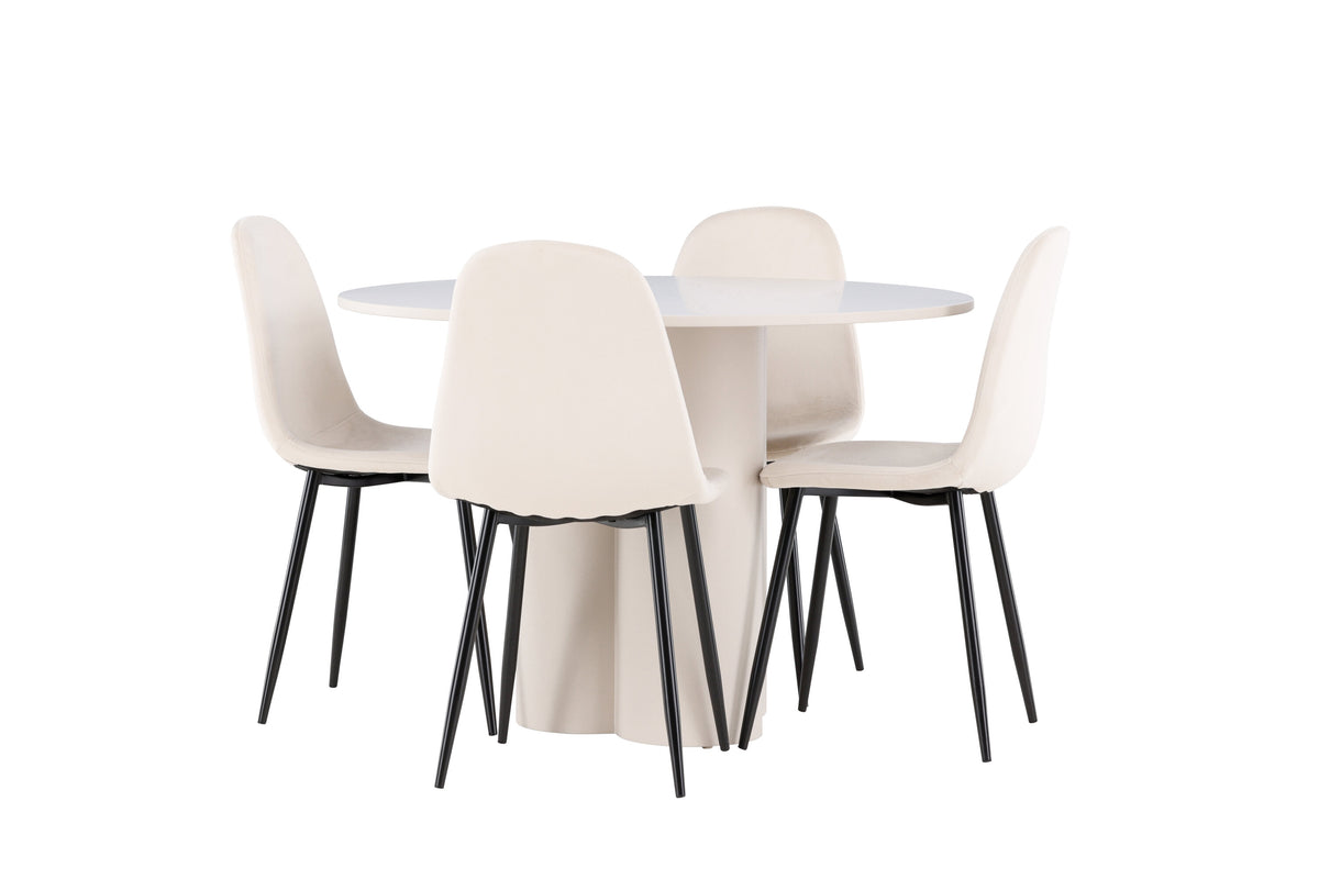 Olivia Matbord med Polar Stolarna – MDF