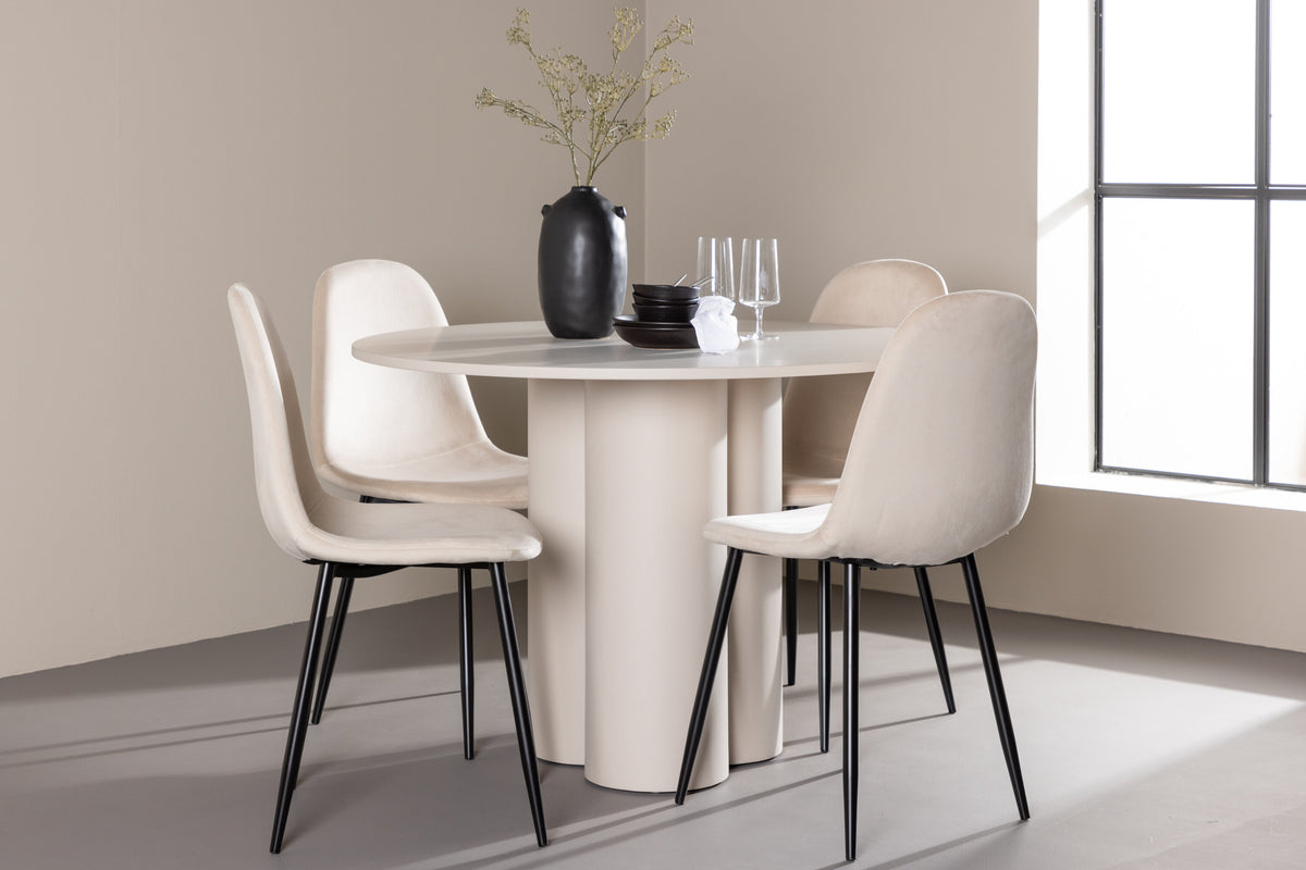 Olivia Matbord med Polar Stolarna – MDF