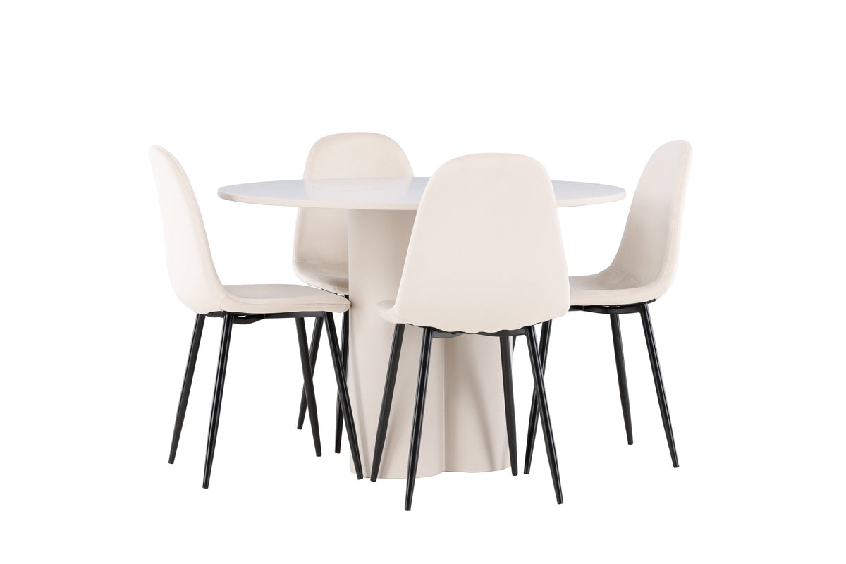 Olivia Matbord med Polar Stolarna – MDF