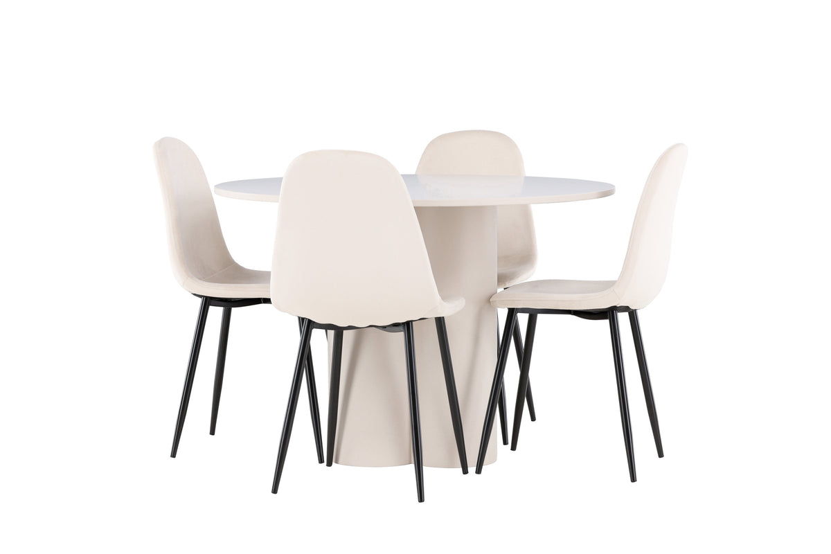 Olivia Matbord med Polar Stolarna – MDF