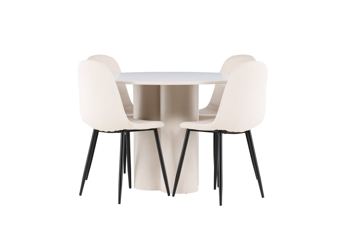 Olivia Matbord med Polar Stolarna – MDF