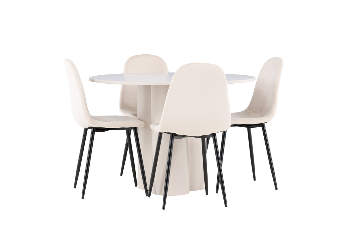 Olivia Matbord med Polar Stolarna – MDF