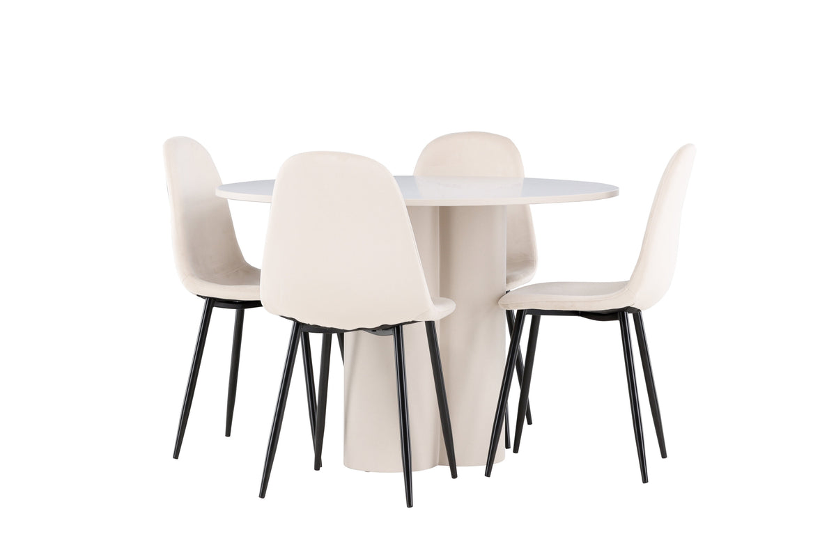 Olivia Matbord med Polar Stolarna – MDF