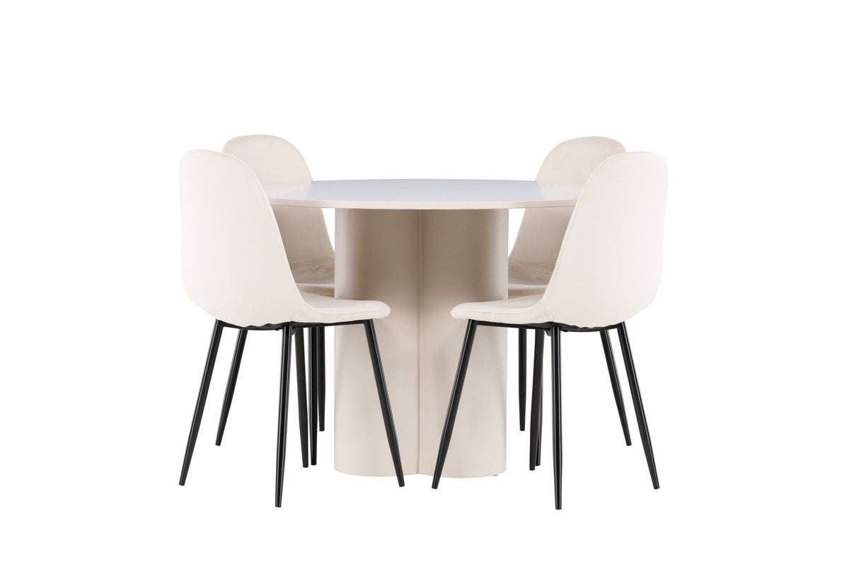 Olivia Matbord med Polar Stolarna – MDF