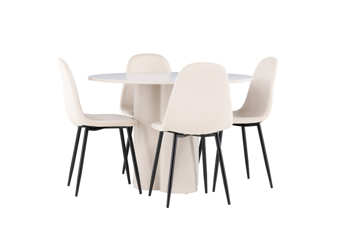 Olivia Matbord med Polar Stolarna – MDF