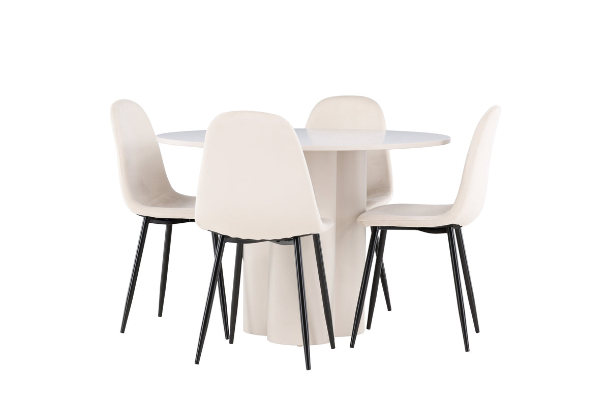 Olivia Matbord med Polar Stolarna – MDF