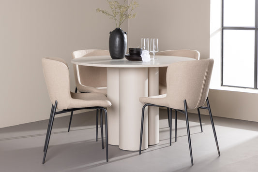 Olivia Matbord med Modesto Stolarna – MDF