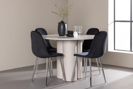 Olivia Matbord med Polar Stolarna – MDF