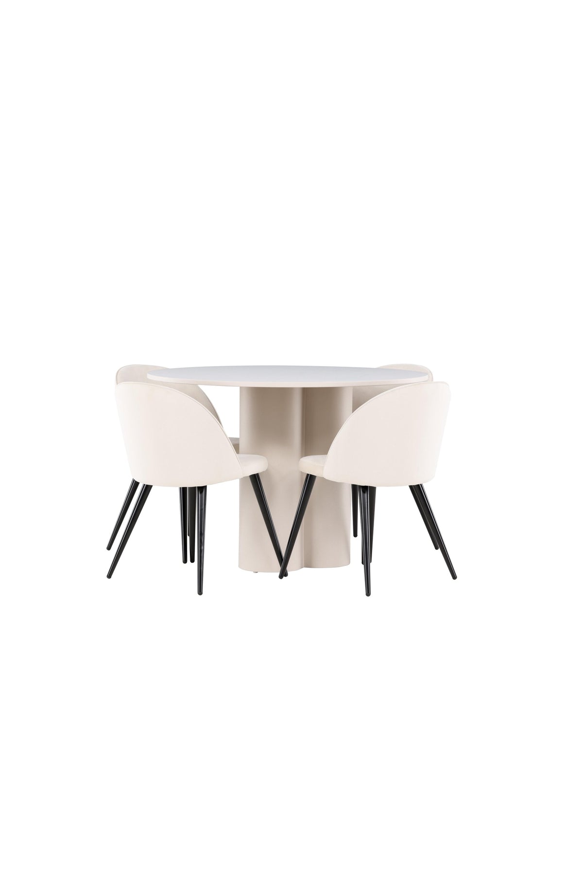 Olivia Matbord med Velvet Stolarna – MDF