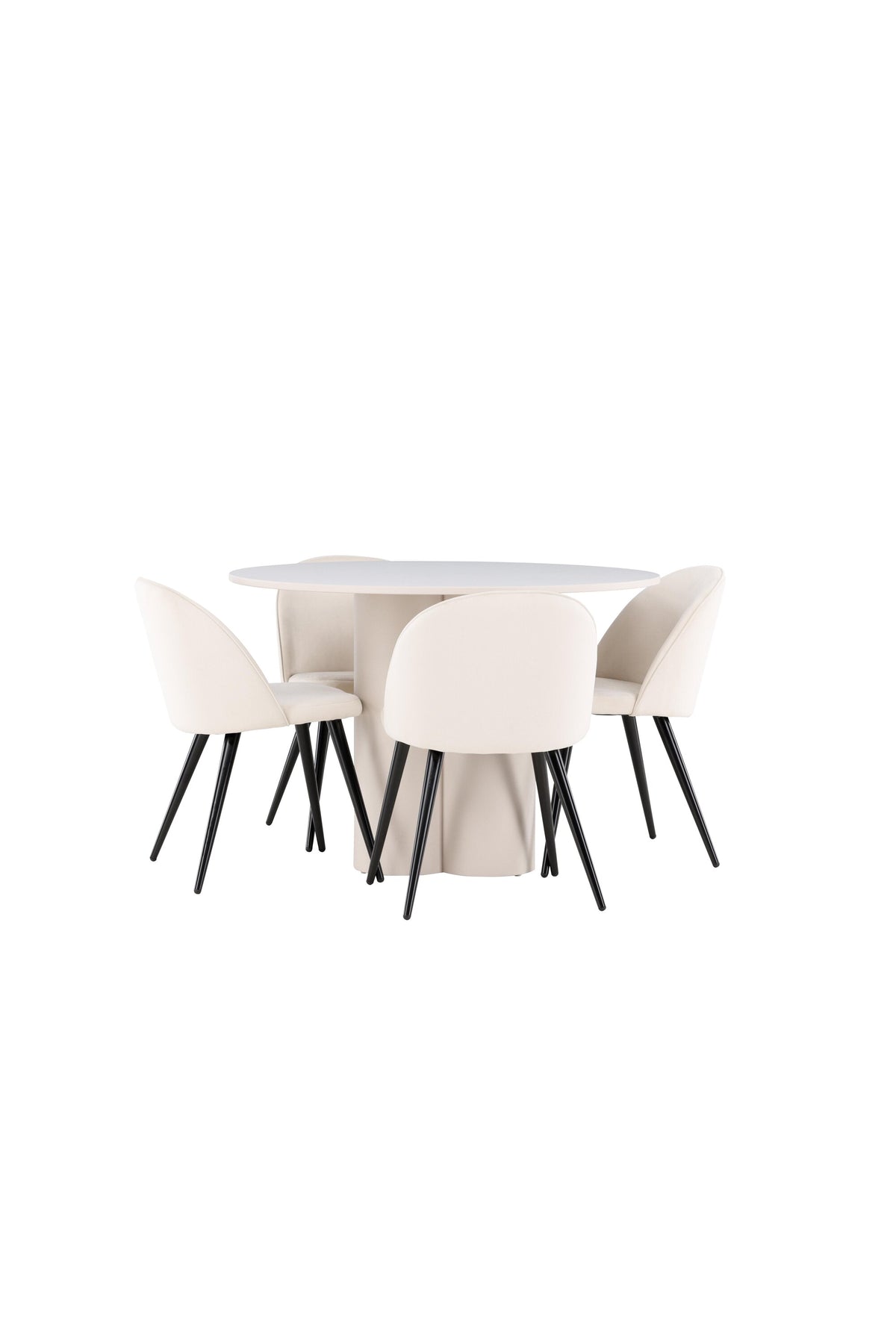 Olivia Matbord med Velvet Stolarna – MDF
