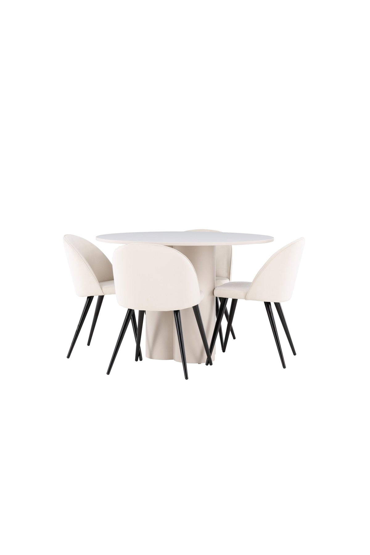 Olivia Matbord med Velvet Stolarna – MDF