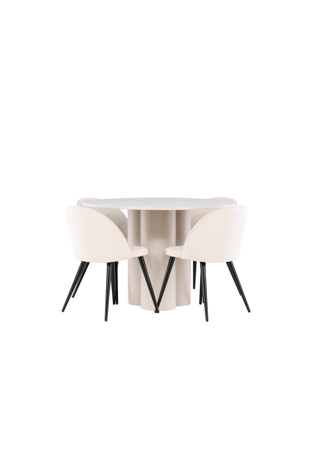 Olivia Matbord med Velvet Stolarna – MDF