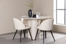 Olivia Matbord med Velvet Stolarna – MDF