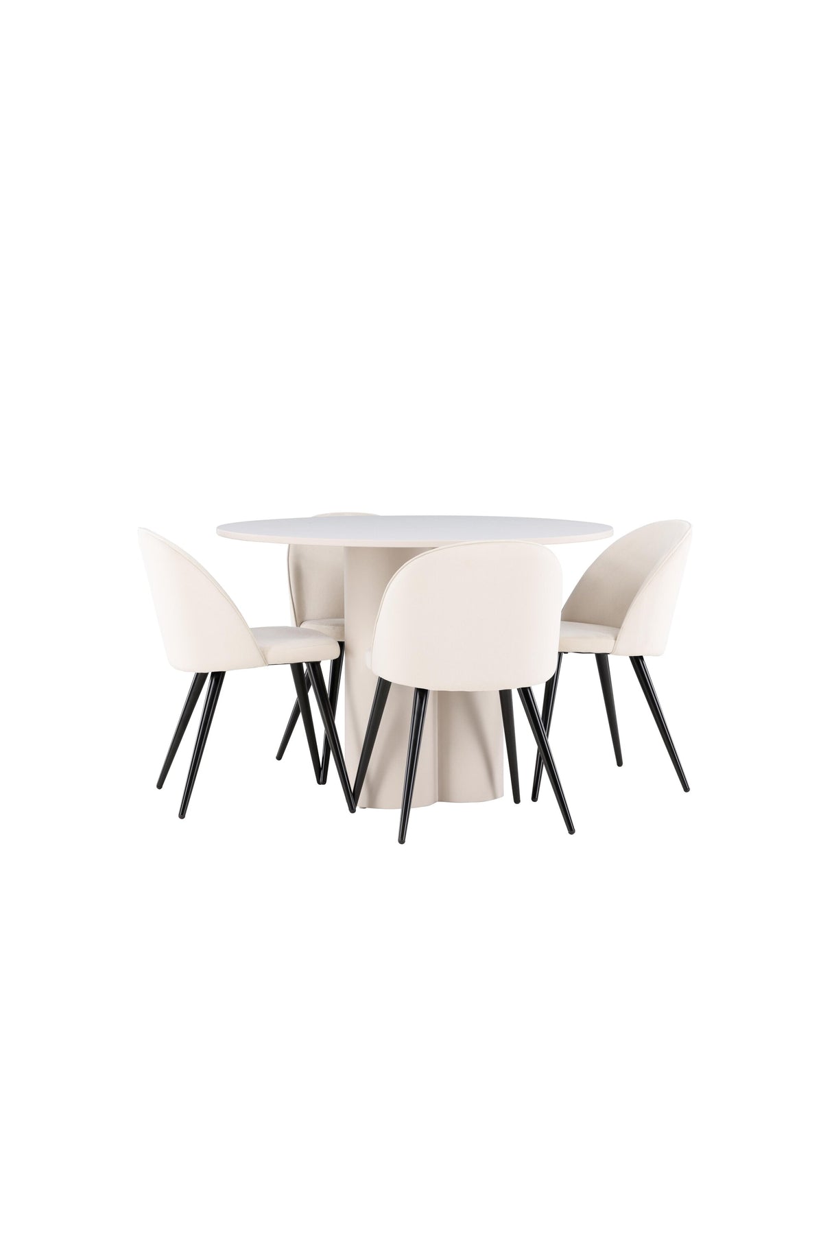 Olivia Matbord med Velvet Stolarna – MDF