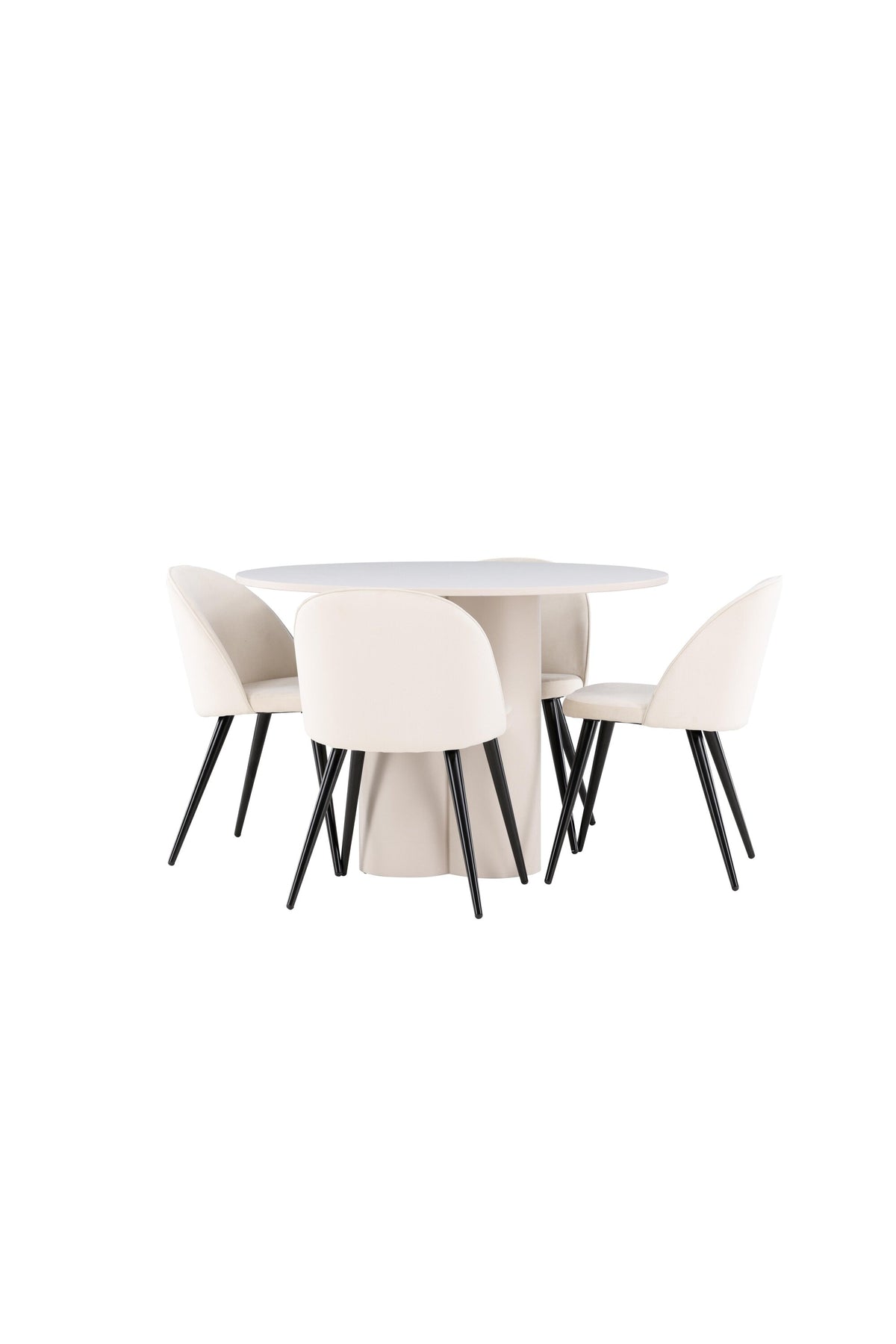 Olivia Matbord med Velvet Stolarna – MDF