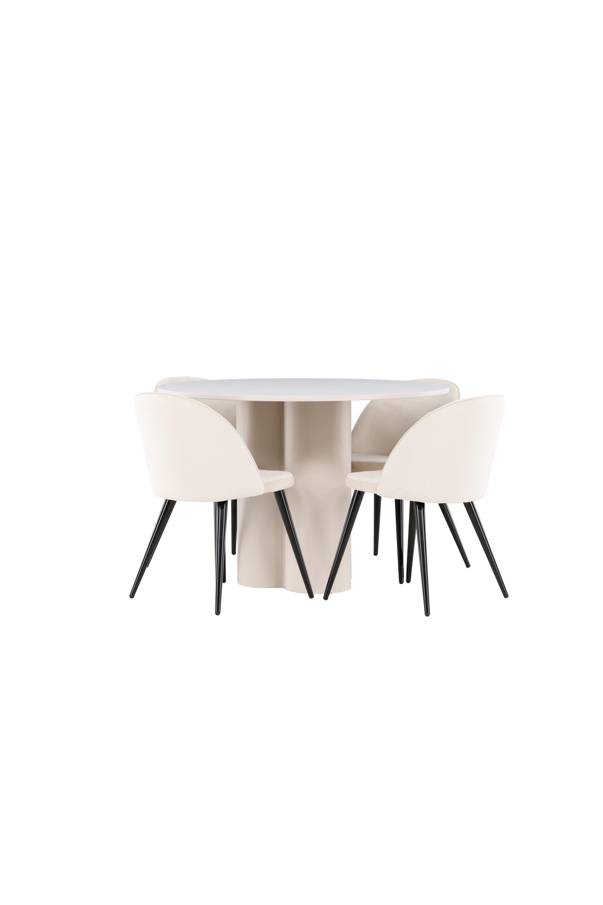 Olivia Matbord med Velvet Stolarna – MDF