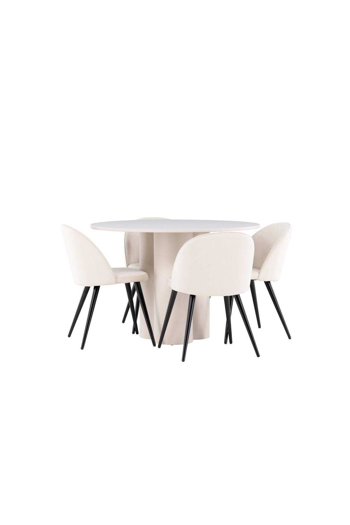 Olivia Matbord med Velvet Stolarna – MDF