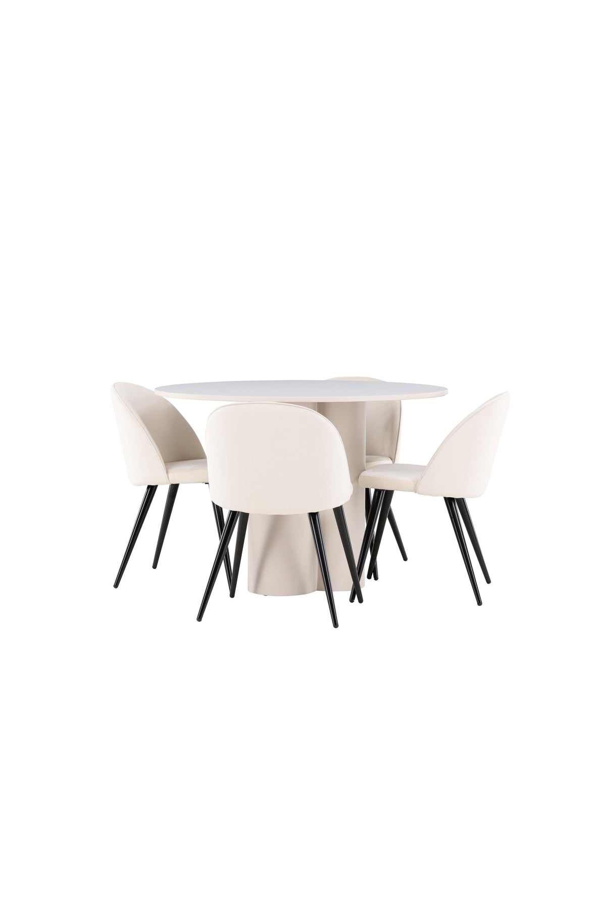 Olivia Matbord med Velvet Stolarna – MDF