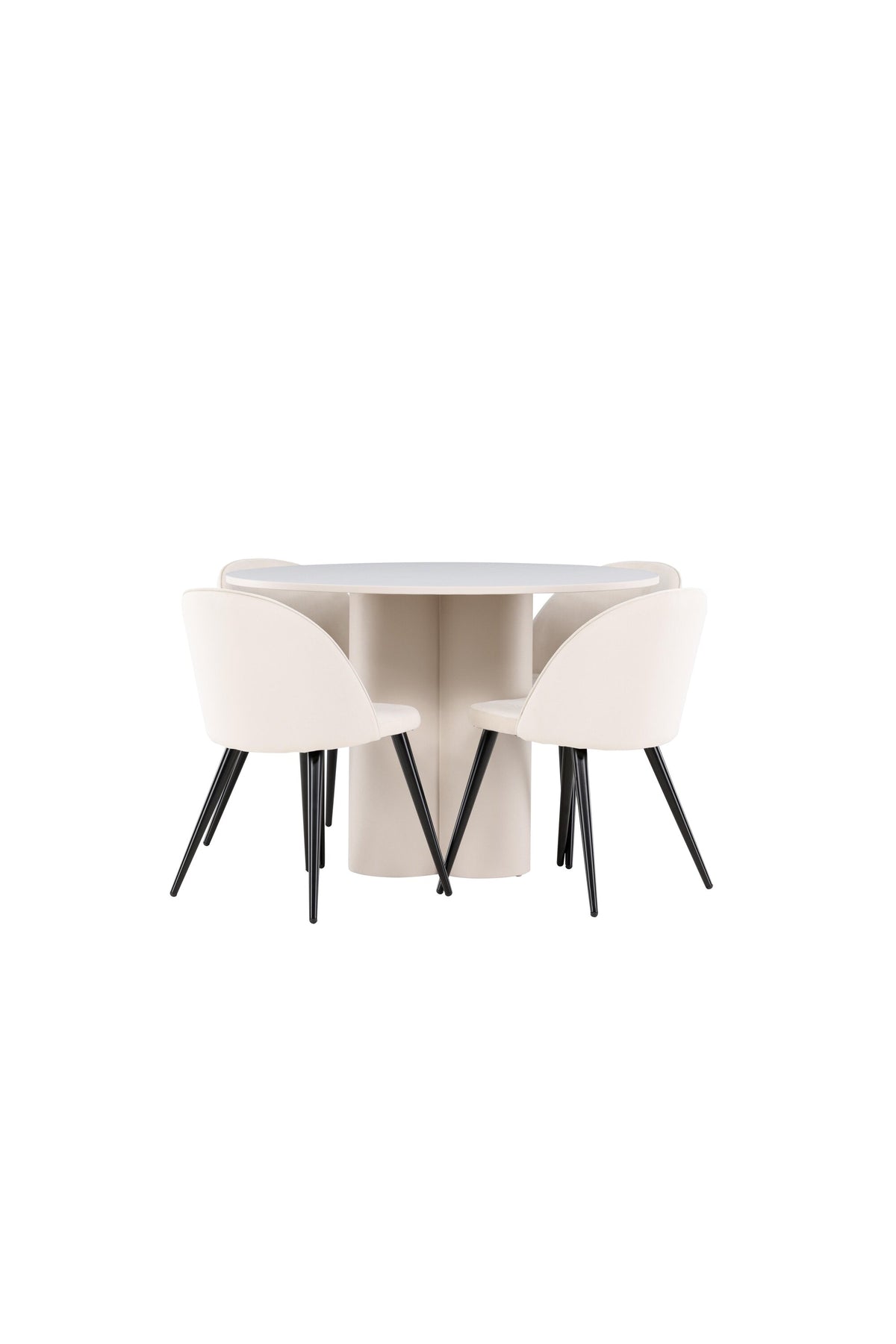 Olivia Matbord med Velvet Stolarna – MDF