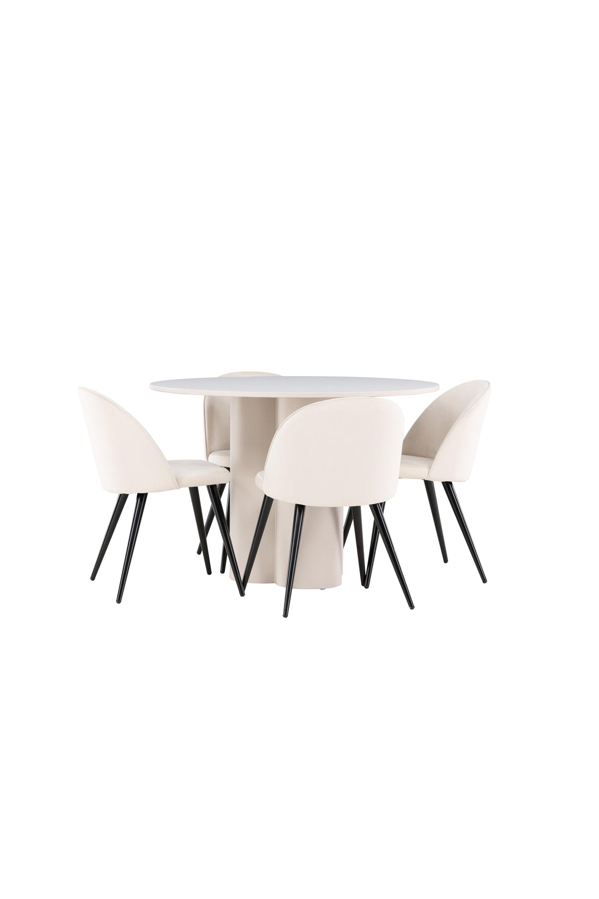 Olivia Matbord med Velvet Stolarna – MDF