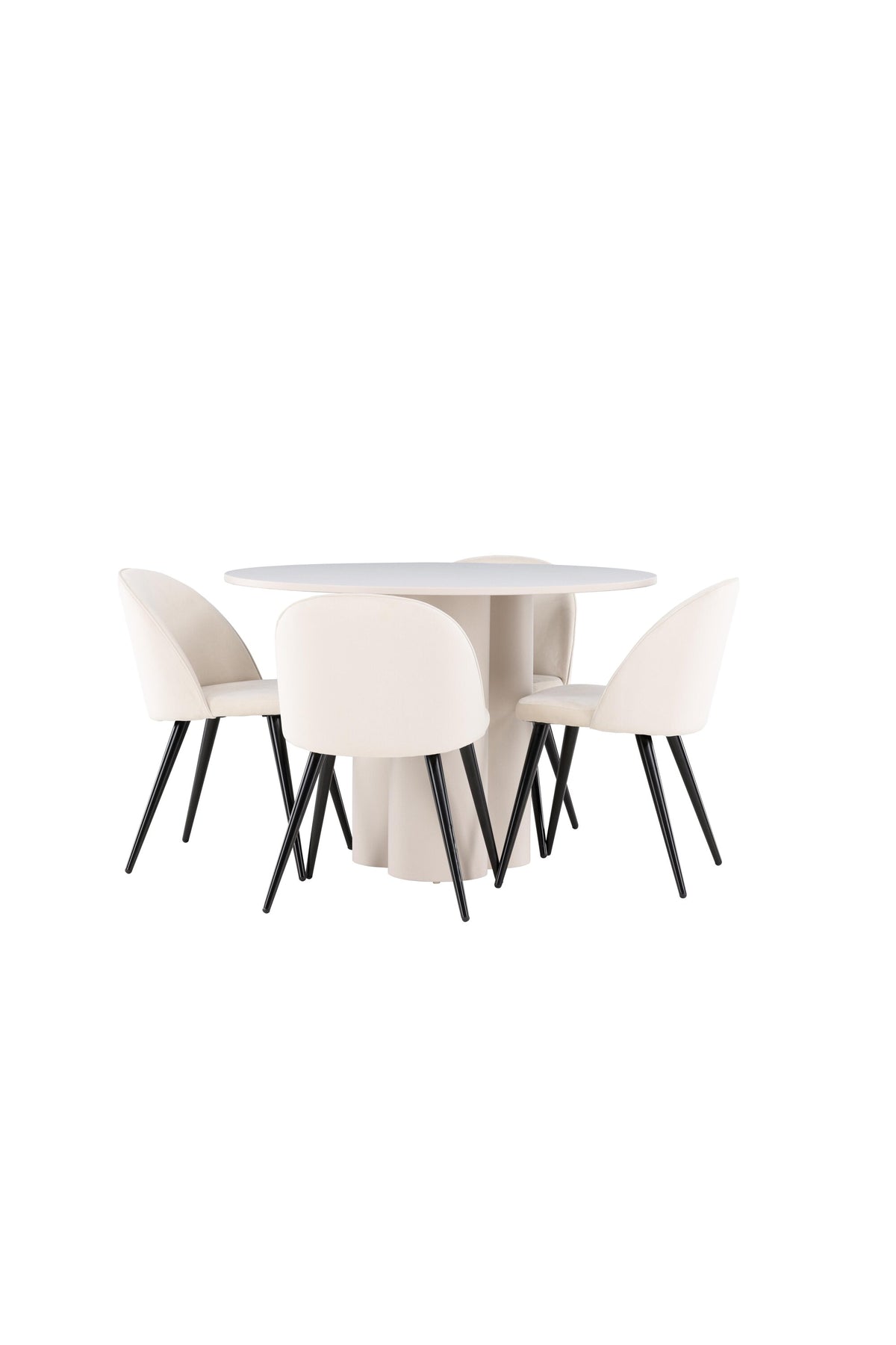 Olivia Matbord med Velvet Stolarna – MDF