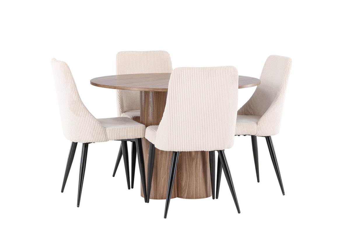 Olivia Matbord med Leone Stolarna – MDF