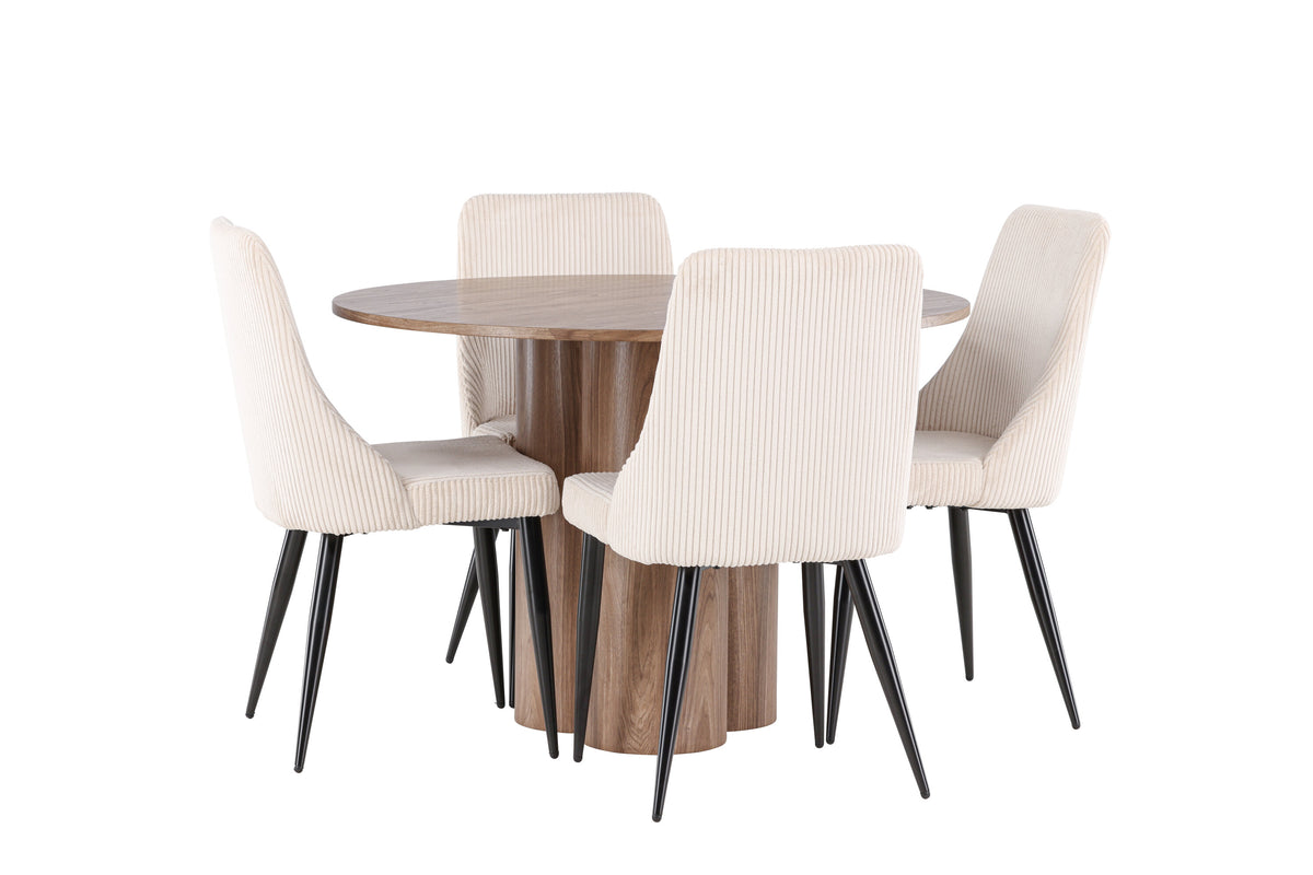 Olivia Matbord med Leone Stolarna – MDF