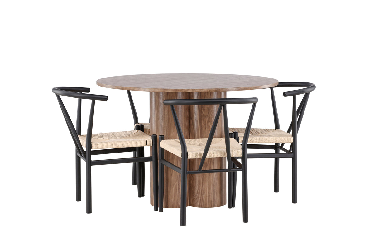 Olivia Matbord med Alfons Stolarna – MDF