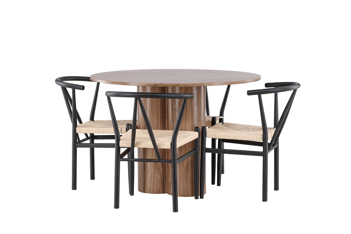 Olivia Matbord med Alfons Stolarna – MDF