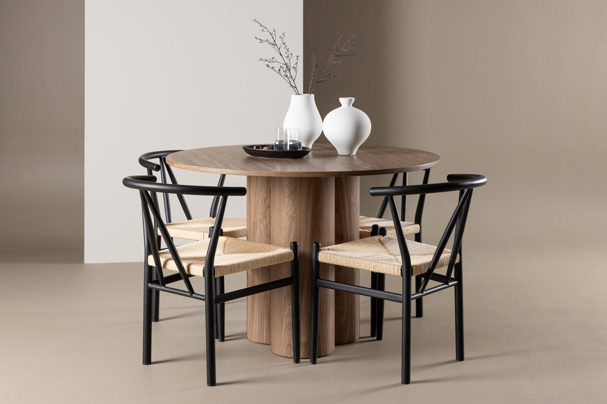 Olivia Matbord med Alfons Stolarna – MDF