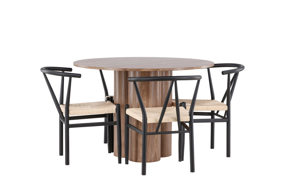 Olivia Matbord med Alfons Stolarna – MDF