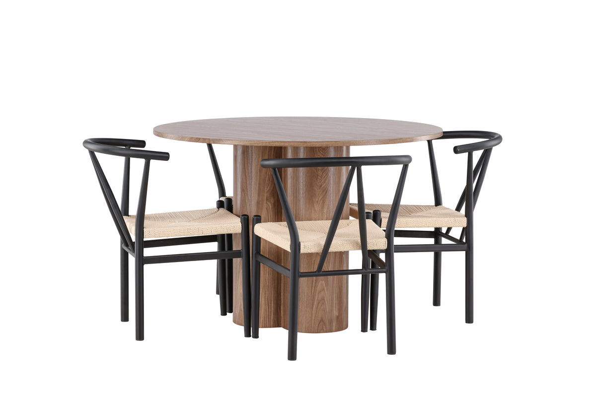 Olivia Matbord med Alfons Stolarna – MDF