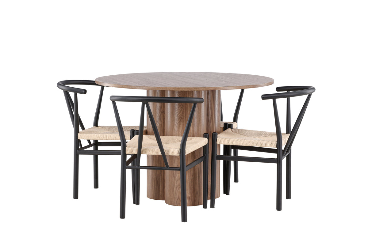 Olivia Matbord med Alfons Stolarna – MDF