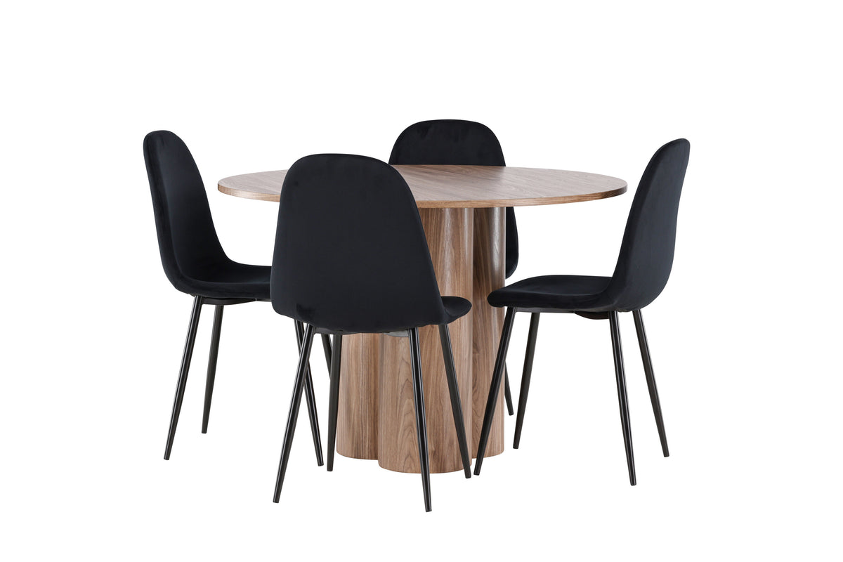 Olivia Matbord med Polar Stolarna – MDF